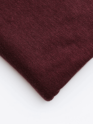 Meet Milk Maroon Fine Rib Jersey