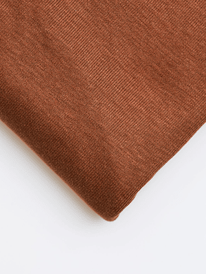 Meet Milk Pecan Fine Rib Jersey