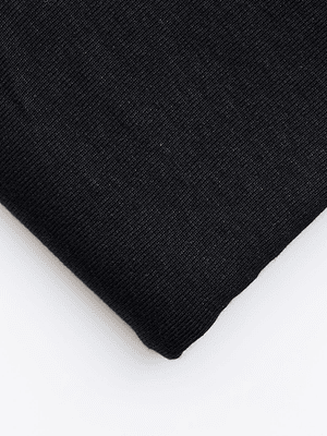 Meet Milk Black Fine Rib Jersey