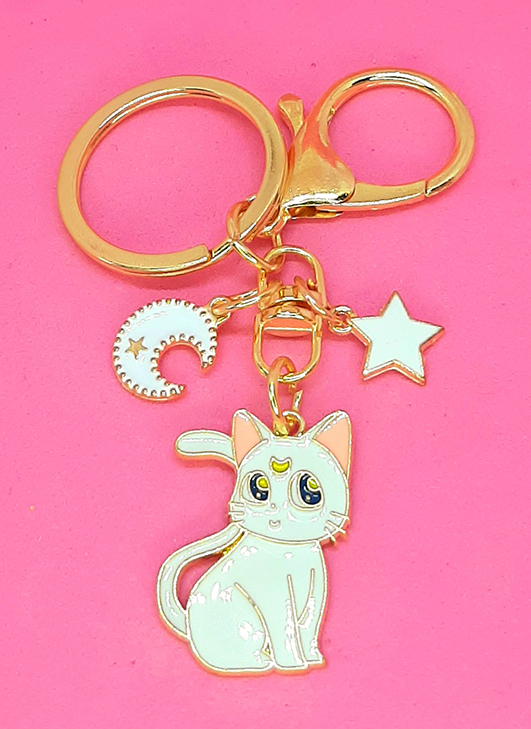 Llavero De Gato Con Lentejuelas Para Fiestas Infantiles 6 U | Meses Sin