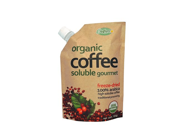 Café Orgánico Soluble Liofilizado sabor Natural 100g