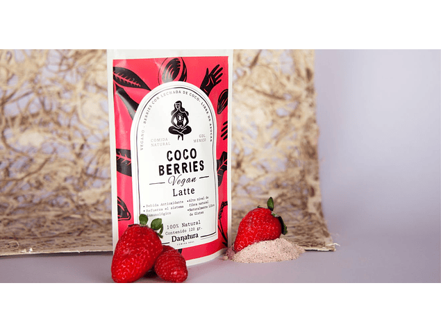 Latte Vegano de Coco y Berries