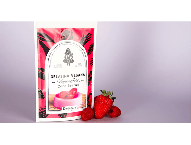 Gelatina vegana de berries