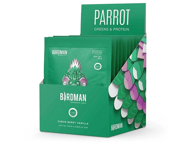 Birdman Proteina Parrot Multipack Berry Vanilla 360g (12 sobres)