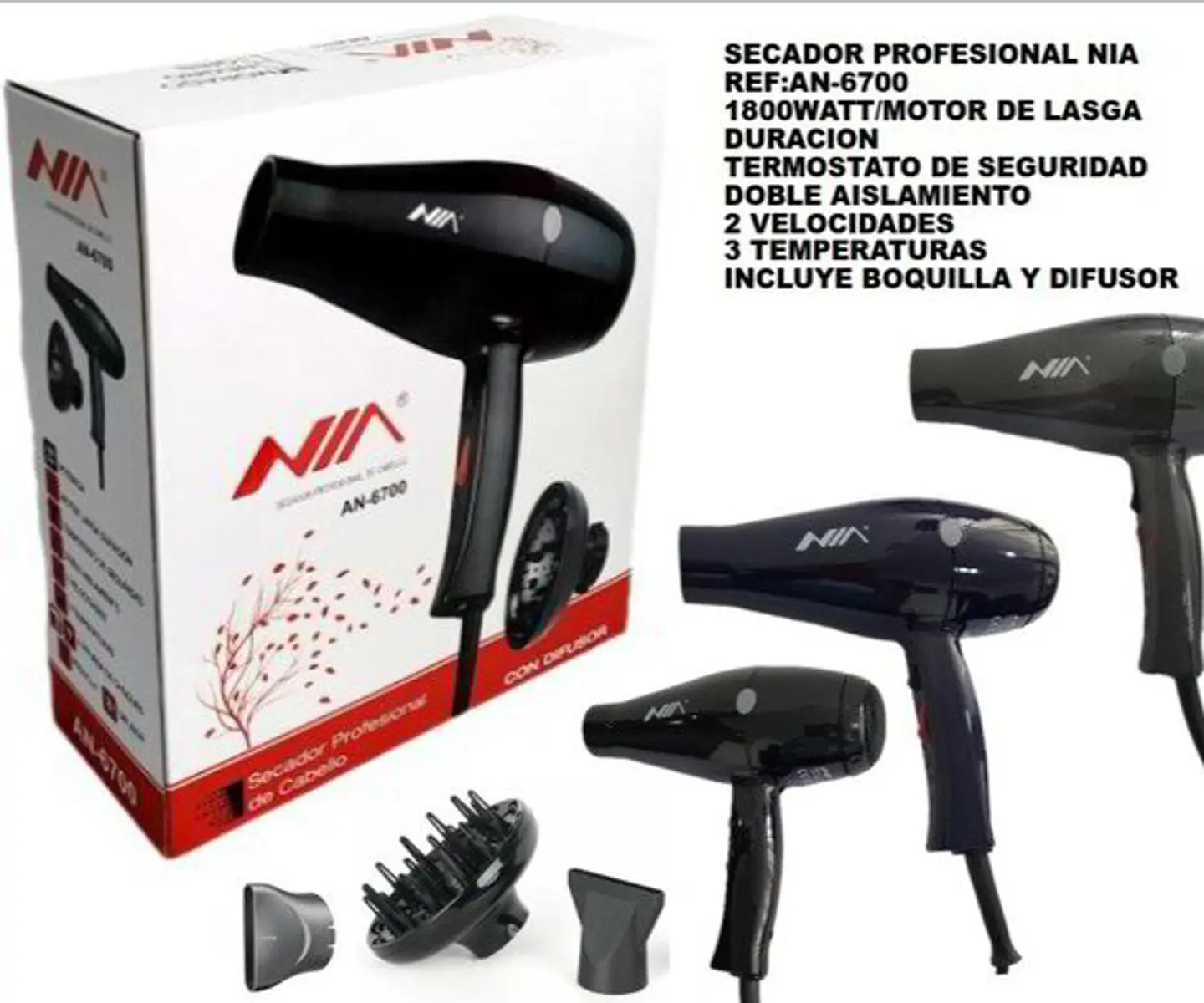 Secador Nia Profesional an-6700 1