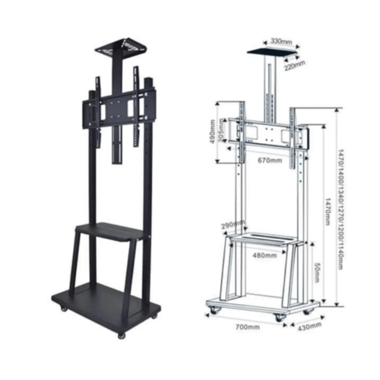 Pedestal de TV 1700 32