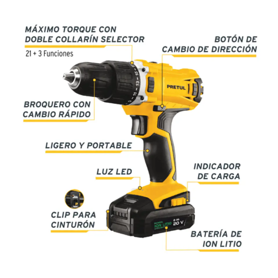 Taladro Rotomartillo inalámbrico 1/2