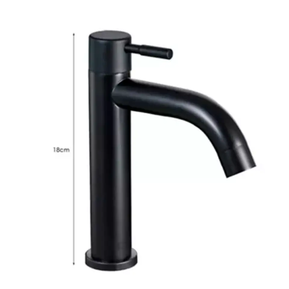 Llave Lavamanos Baja Negra  5