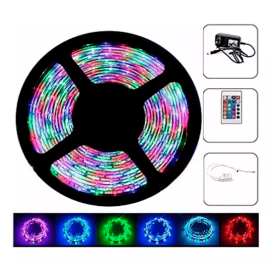 Cinta Led Tira Luces 5mts Rgb Multicolor