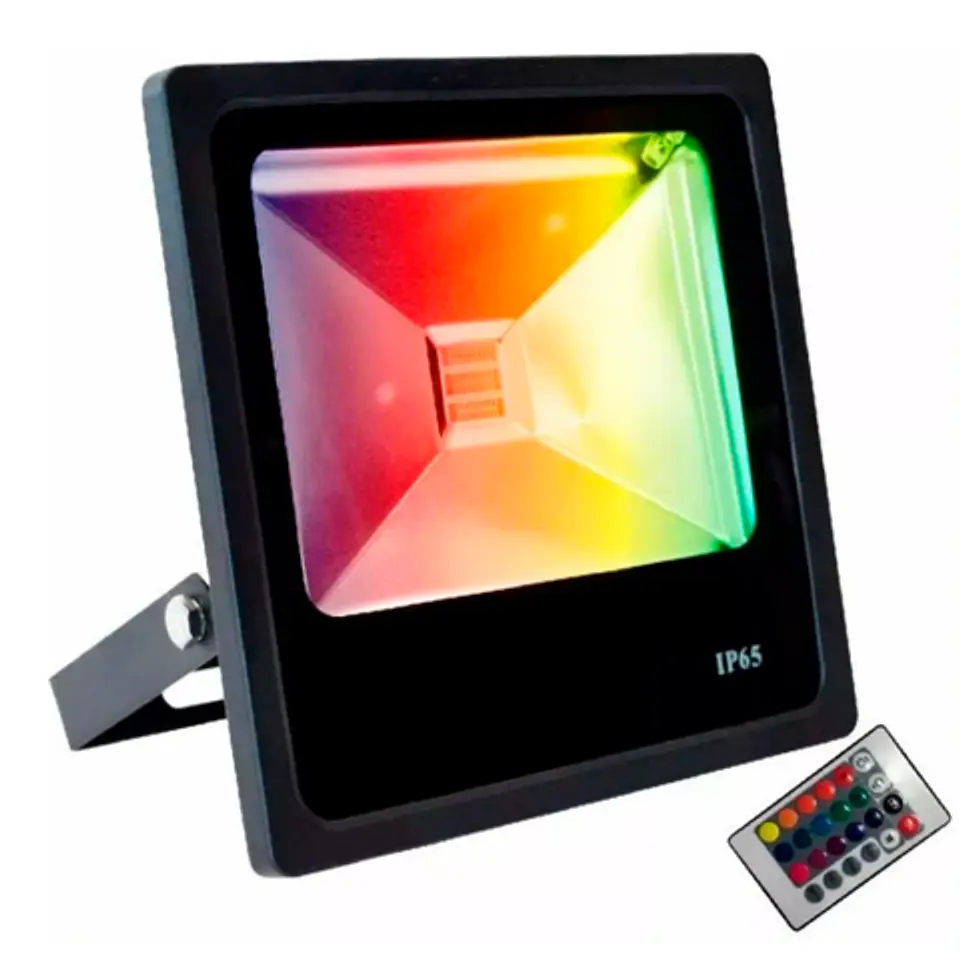 Reflector Led 50w Rgb Multicolor + Control Remoto 3