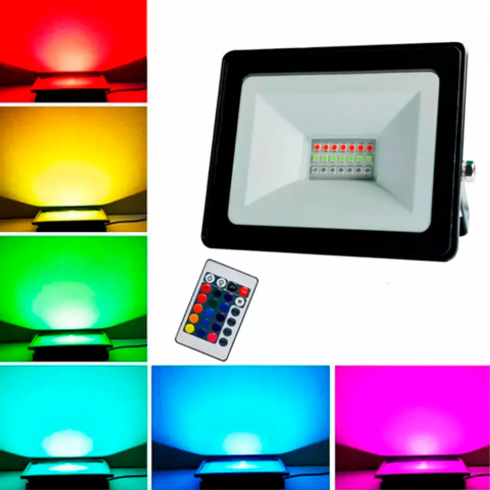 Reflector Led 50w Rgb Multicolor + Control Remoto 5