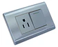 Toma Interruptor Acero Unitec - Miniatura 1
