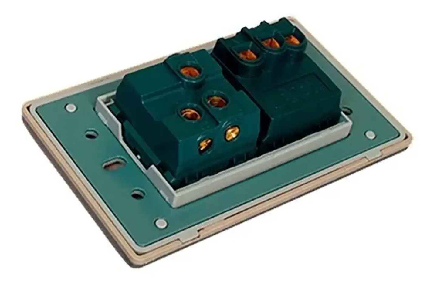 Toma Interruptor Acero Unitec 4