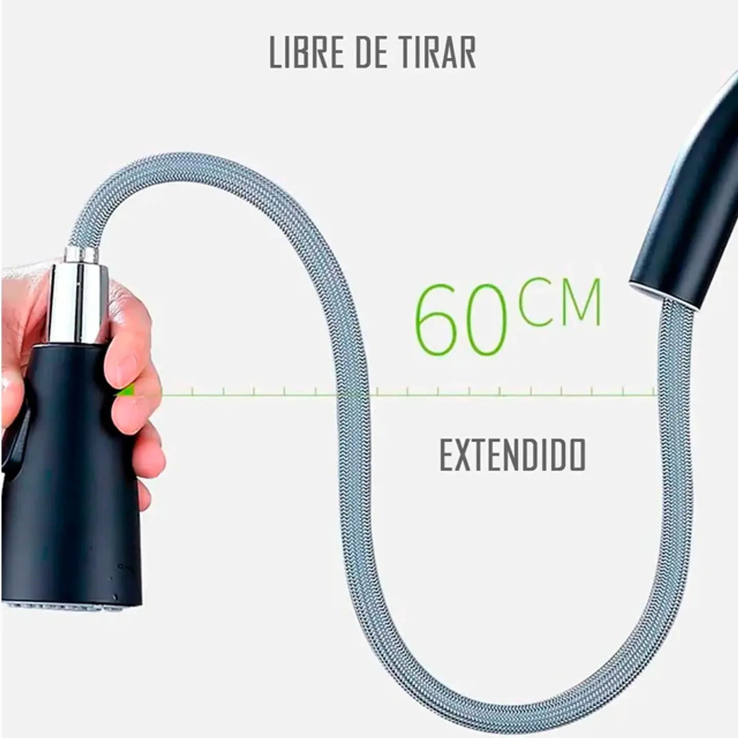 Llave Lavaplatos Lujo Monocontrol Negra 4