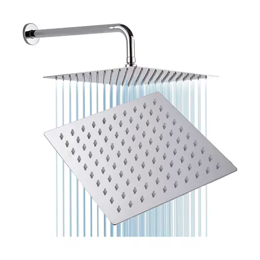 Regadera Cuadrada Plateada 8
