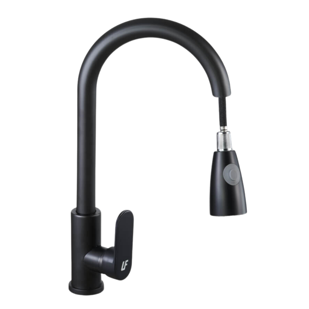 Llave Lavaplatos Lujo Monocontrol Negra 1