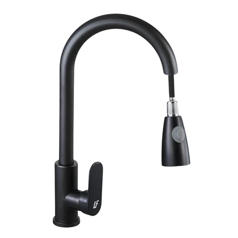 Llave Lavaplatos Lujo Monocontrol Negra