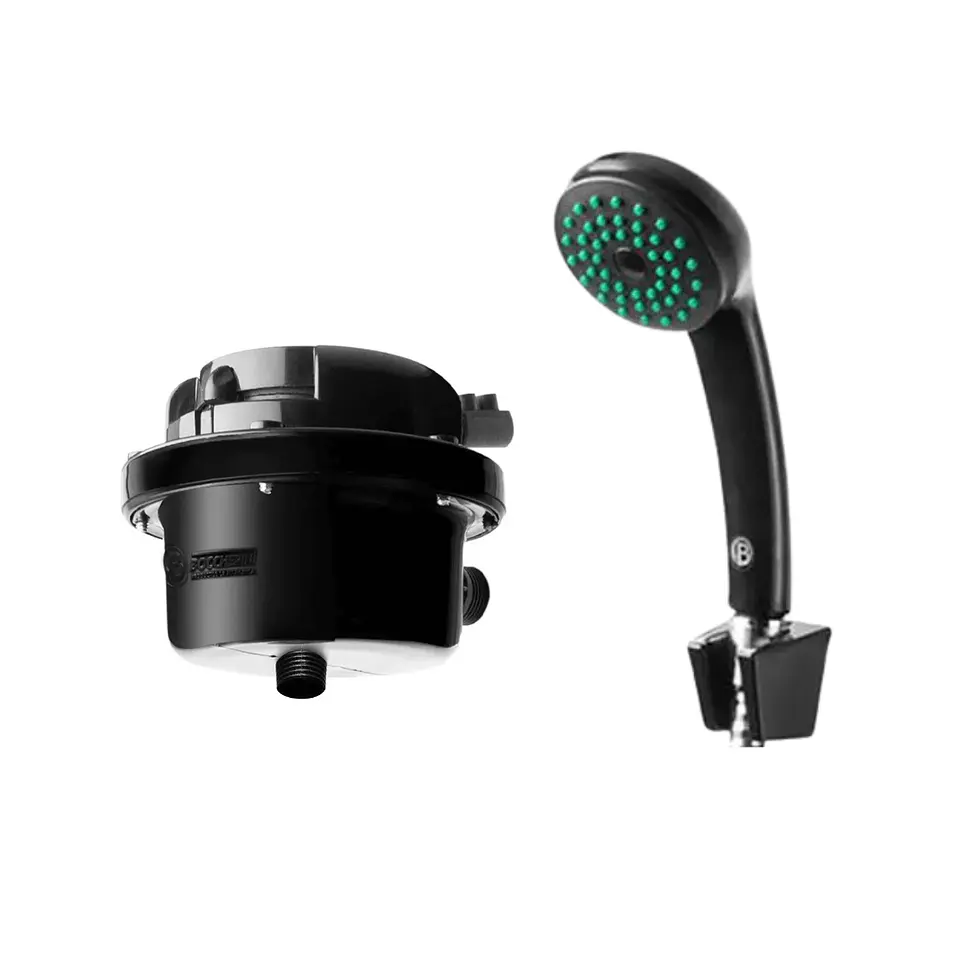 Ducha Kit Telefono + Regadera Black Graduable 110V 4