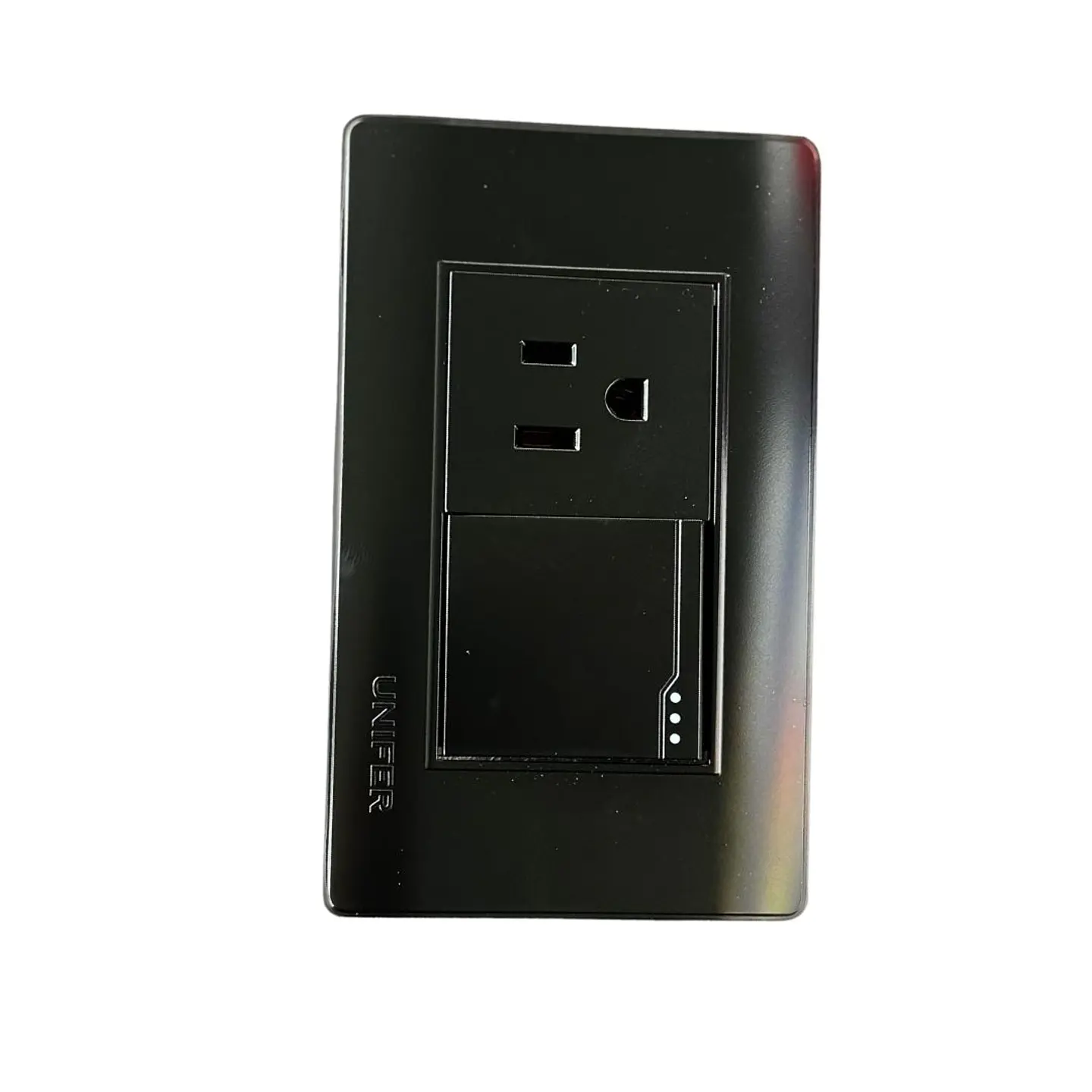 Toma Interruptor Negro Unifer 1