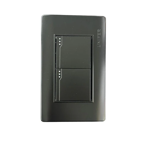 Interruptor Doble Negro Unifer