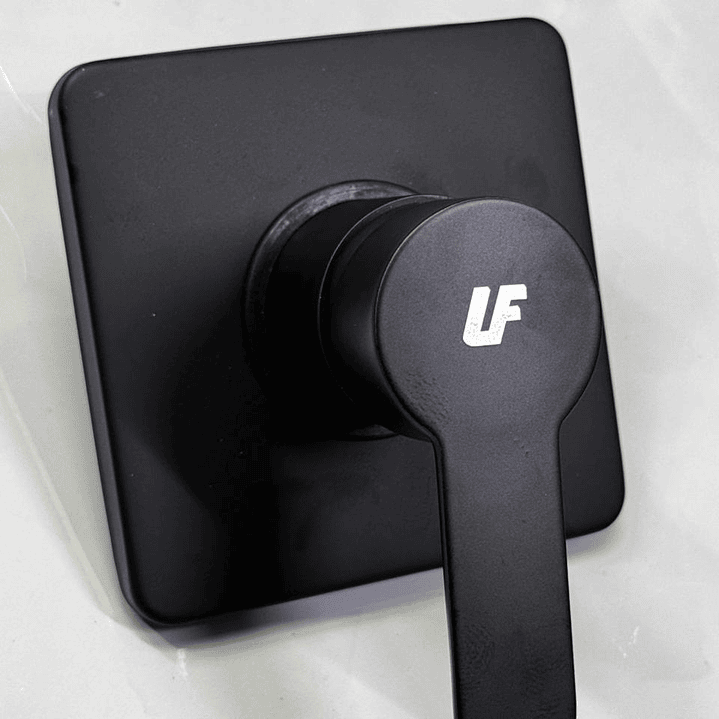 Monocontrol Ducha Cuadradado Mezclador Negro Unifer 1