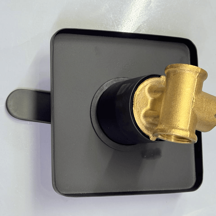 Monocontrol Ducha Cuadradado Mezclador Negro Unifer 2