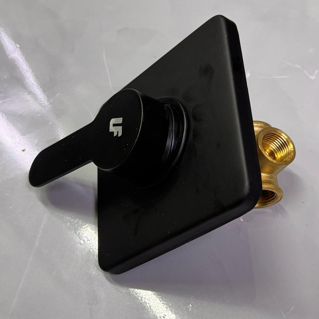 Monocontrol Ducha Cuadradado Mezclador Negro Unifer 3