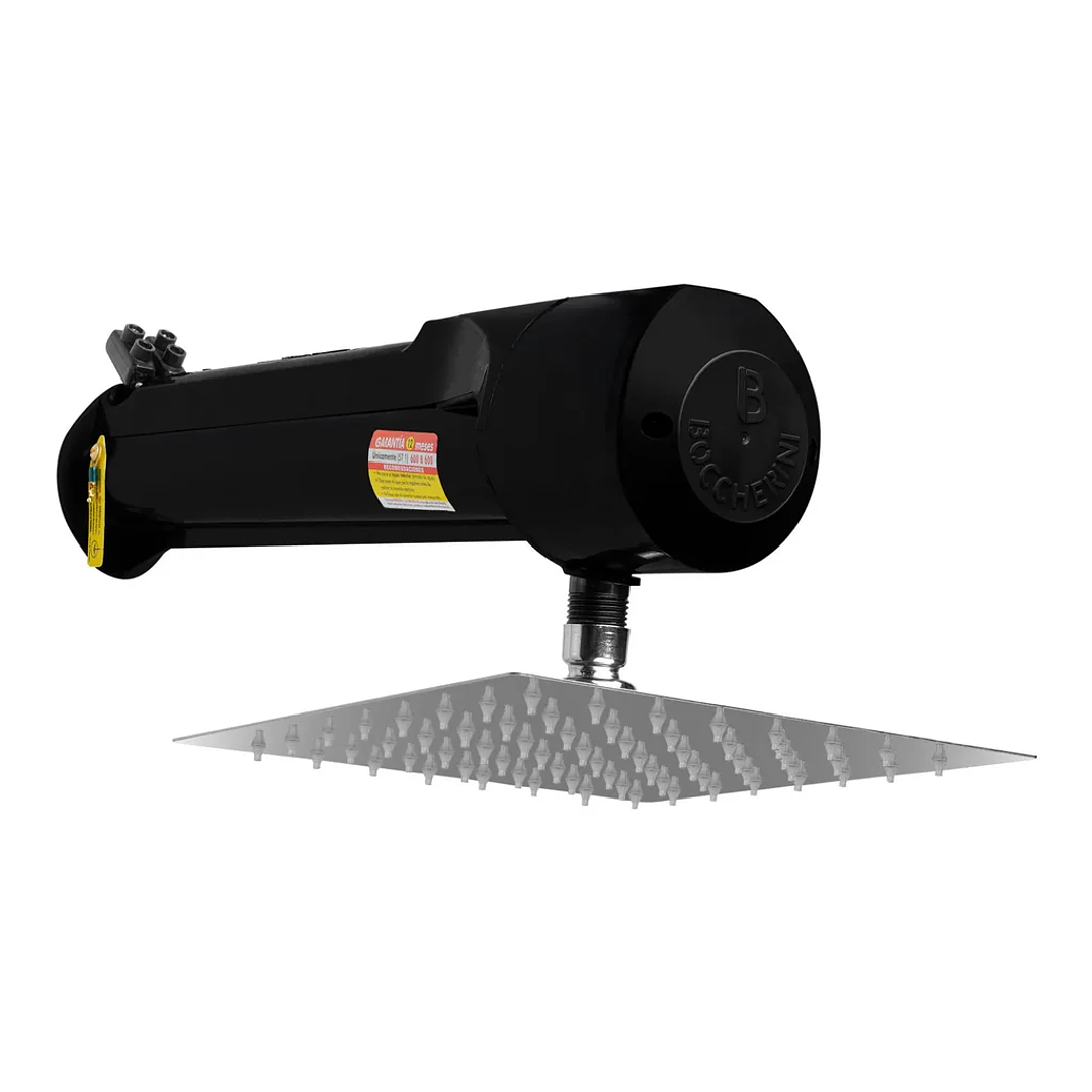 Ducha Horizontal Lusso Negra 220v  1