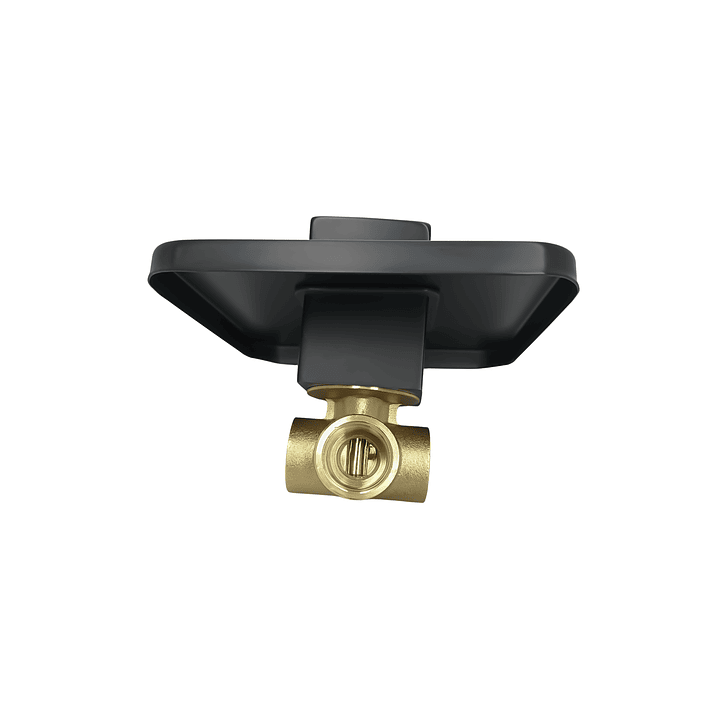 Monomando Mezclador De Ducha Cuadrado Negro 2