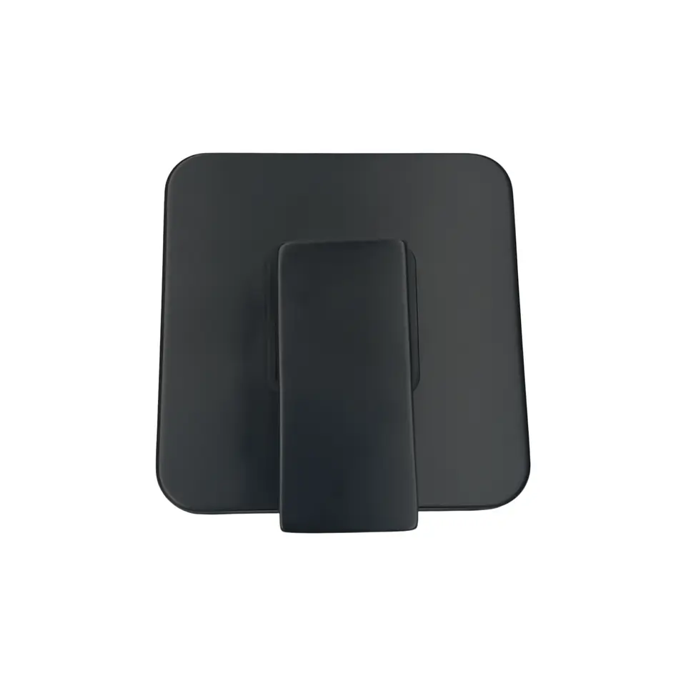 Monomando Mezclador De Ducha Cuadrado Negro 1