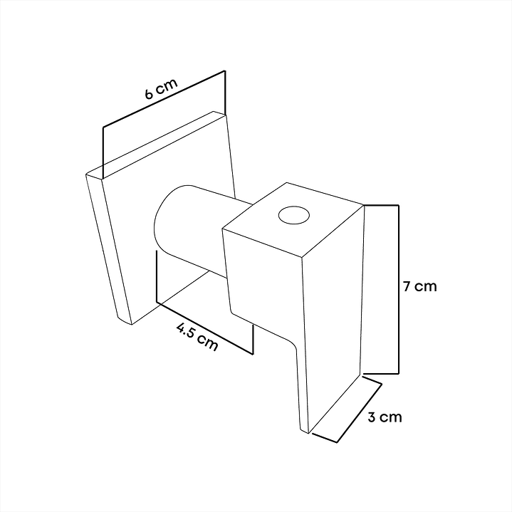 Manija Lujo Cuadrada Negra Para Embolo Mezclador 4