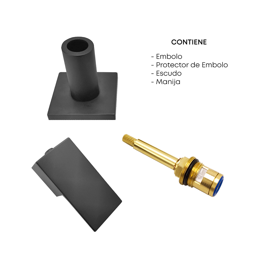 Manija Lujo Cuadrada Negra Para Embolo Mezclador 3