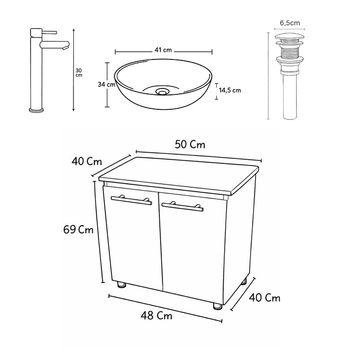 Mueble de Baño con Griferia 3
