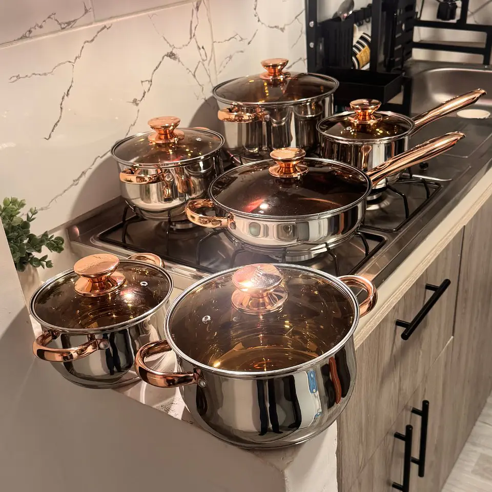 Juego de Ollas 6 Piezas en Acero Inoxidable 3