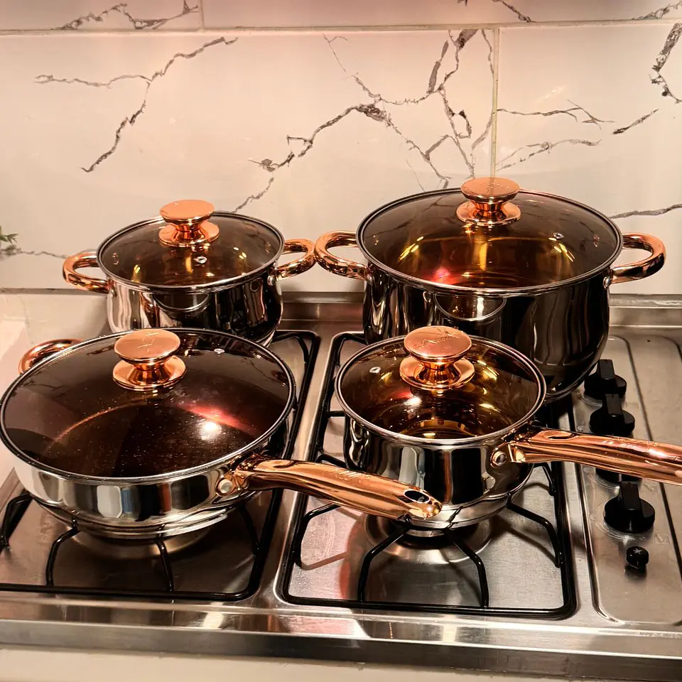 Juego de Ollas 6 Piezas en Acero Inoxidable 4