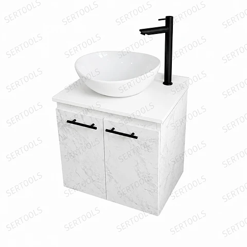 MUEBLE CORTEX CON PLACA BLANCA FLOTANTE
