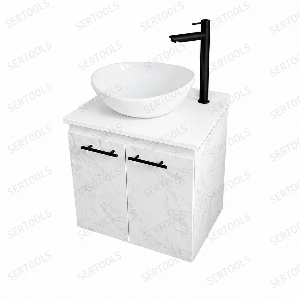 MUEBLE CORTEX CON PLACA BLANCA FLOTANTE 1