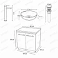MUEBLE FLOTANTE CARTAGENA CON PLACA BLANCA - Miniatura 3