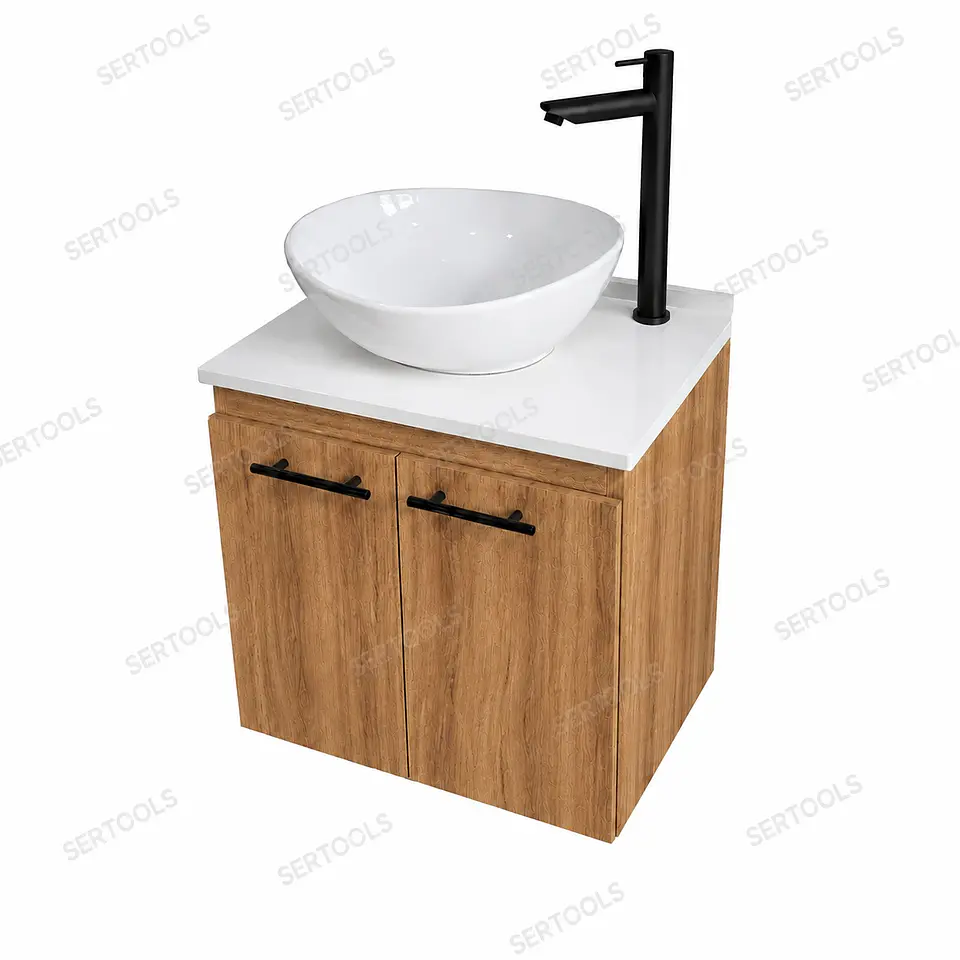 MUEBLE FLOTANTE DUKE CON PLACA BLANCA 1