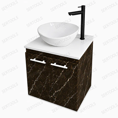 MUEBLE FLOTANTE MAMBA CON PLACA BLANCA