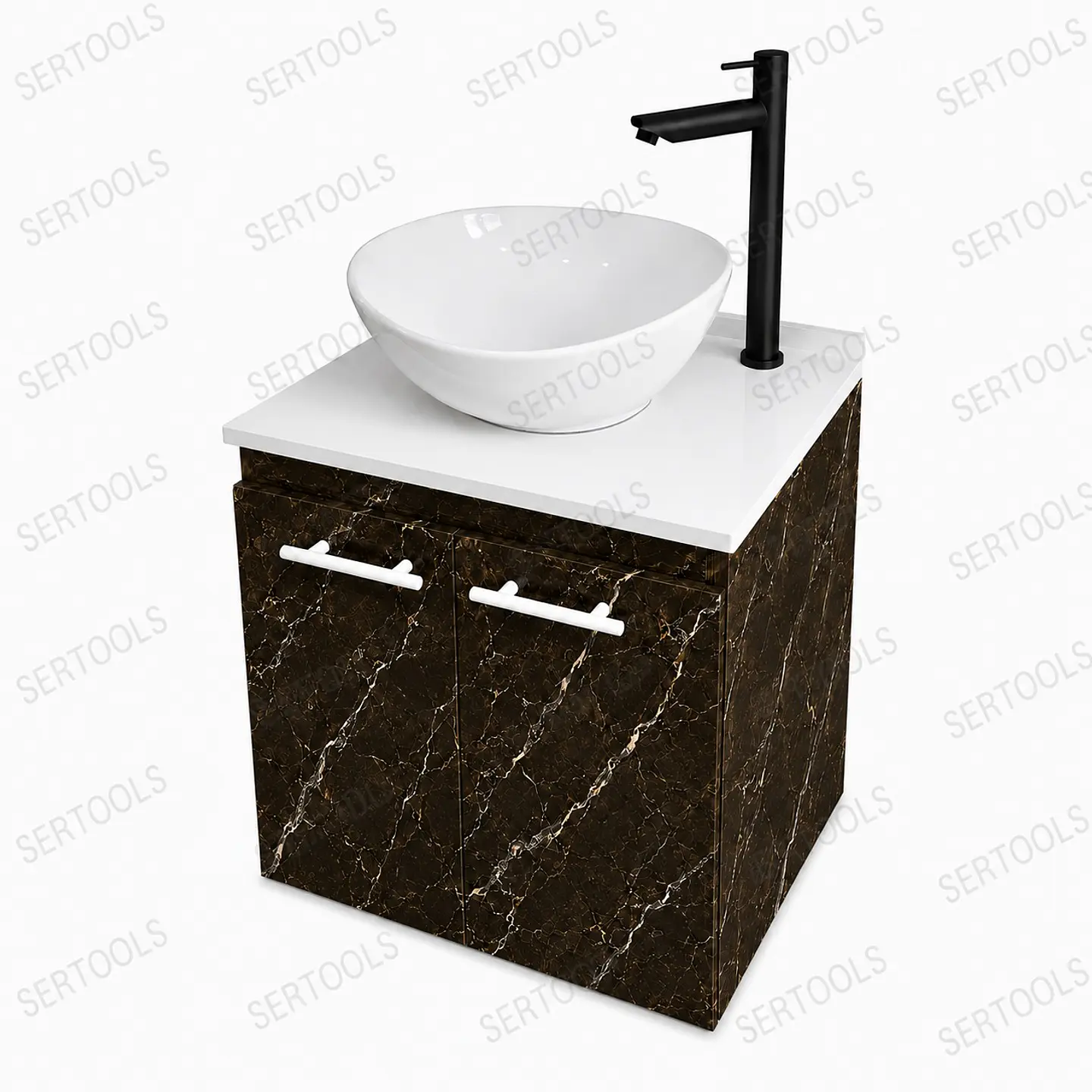 MUEBLE FLOTANTE MAMBA CON PLACA BLANCA 1