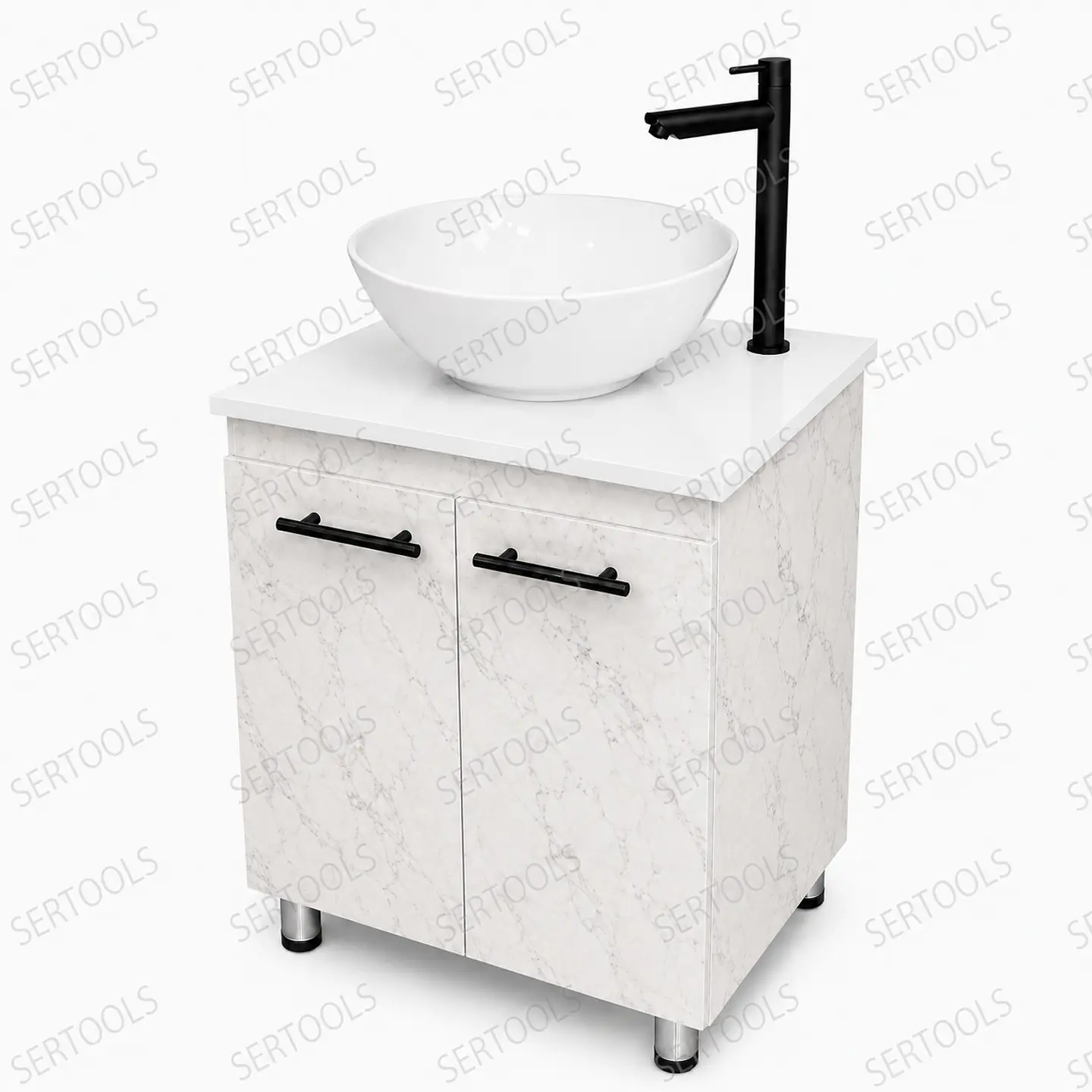 Mueble Cortex Con Placa Blanca De Piso 1