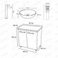Mueble Cortex Con Placa Blanca De Piso - Miniatura 3