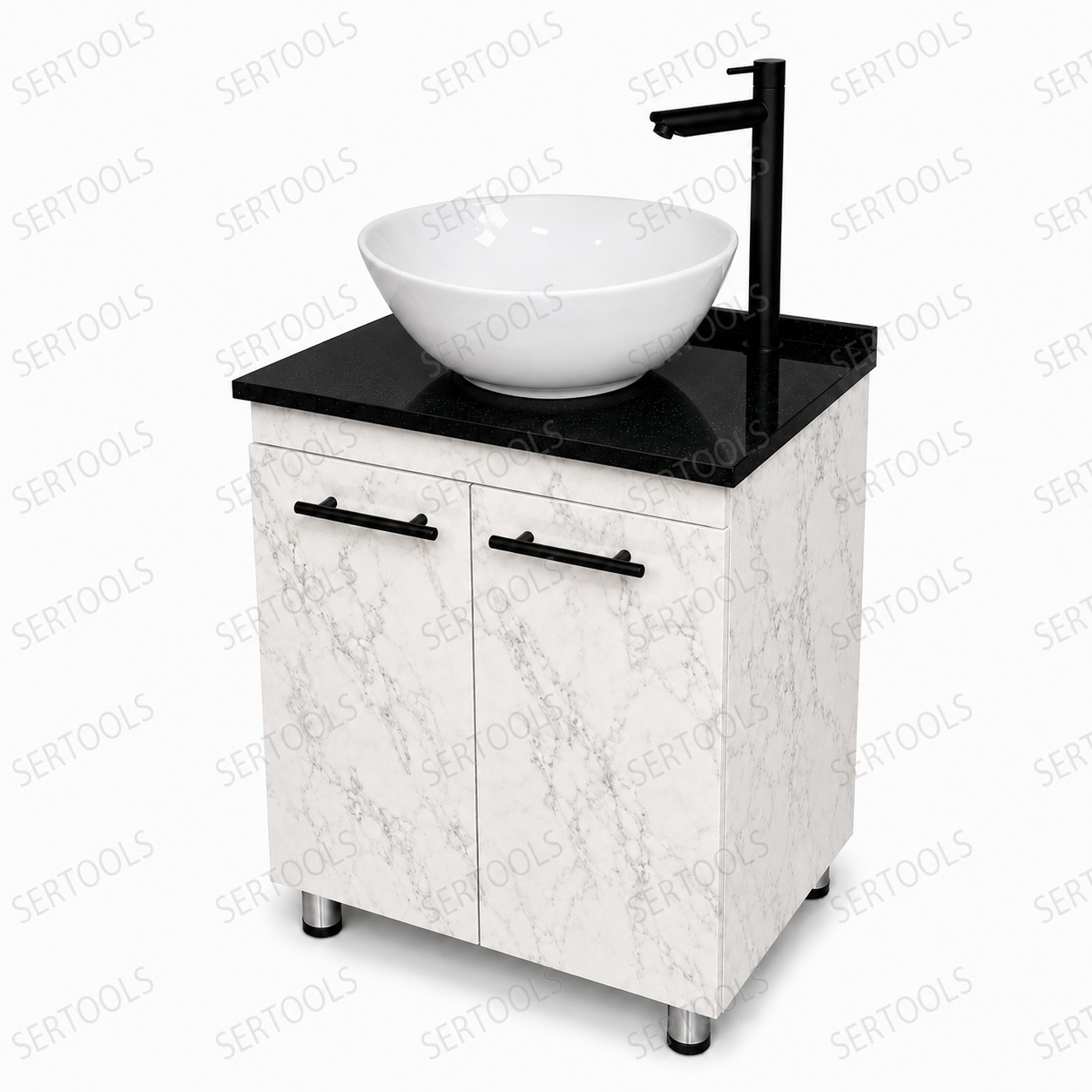 Mueble De Piso Cortex RH Con Placa Negra 1
