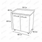 Mueble De Piso Cortex RH Con Placa Negra - Miniatura 3