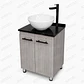 Mueble Olmo Gris De Pisco Placa Negra  - Miniatura 1