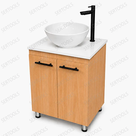 Mueble Frenos Europeo De Piso Placa Blanca