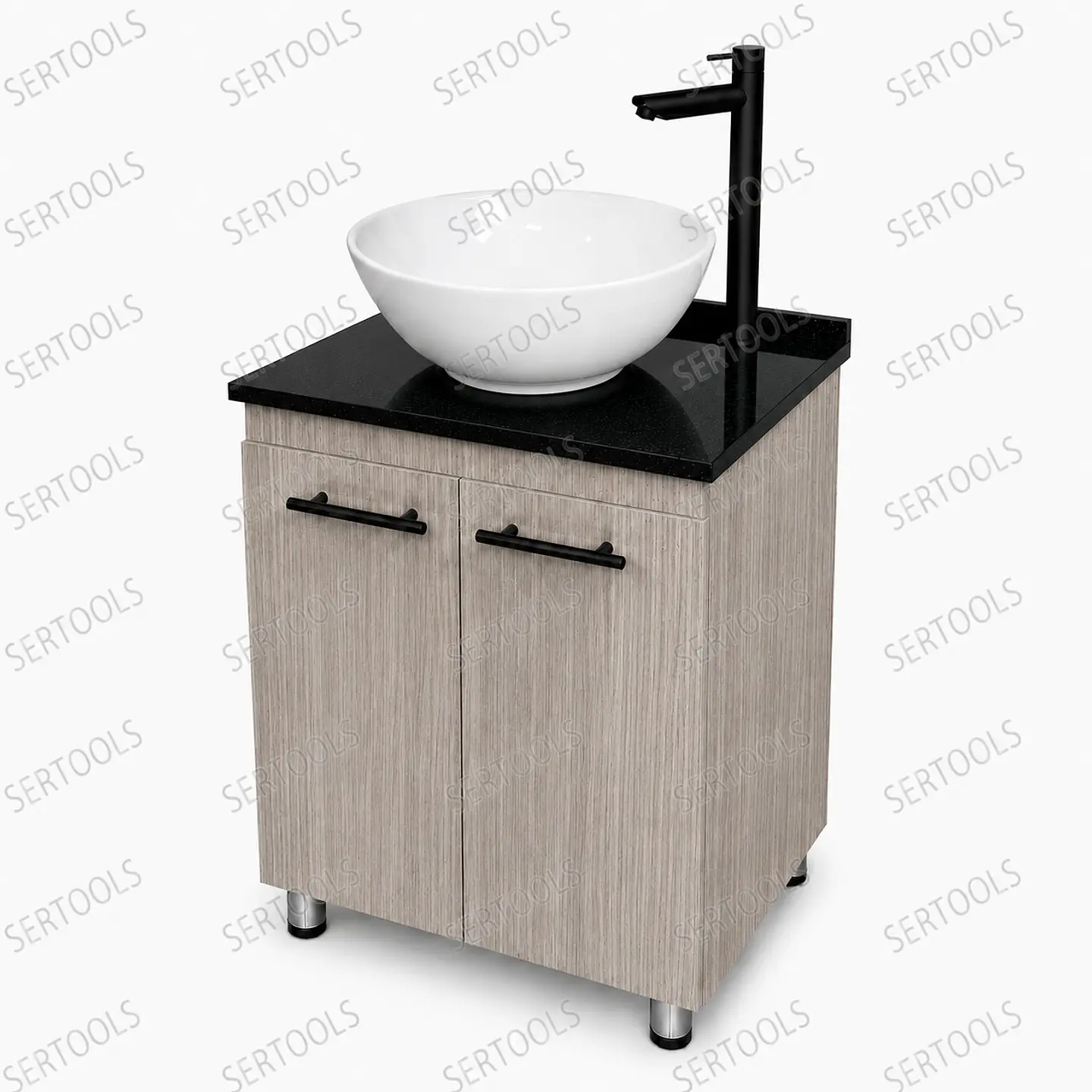 Mueble Positano Placa Negra Completo 1