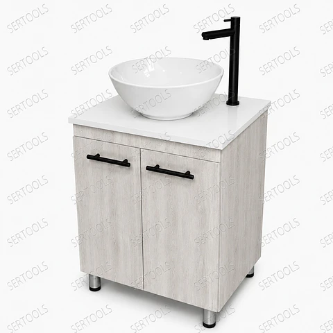 Mueble De Piso Telurian Placa Blanca Completo