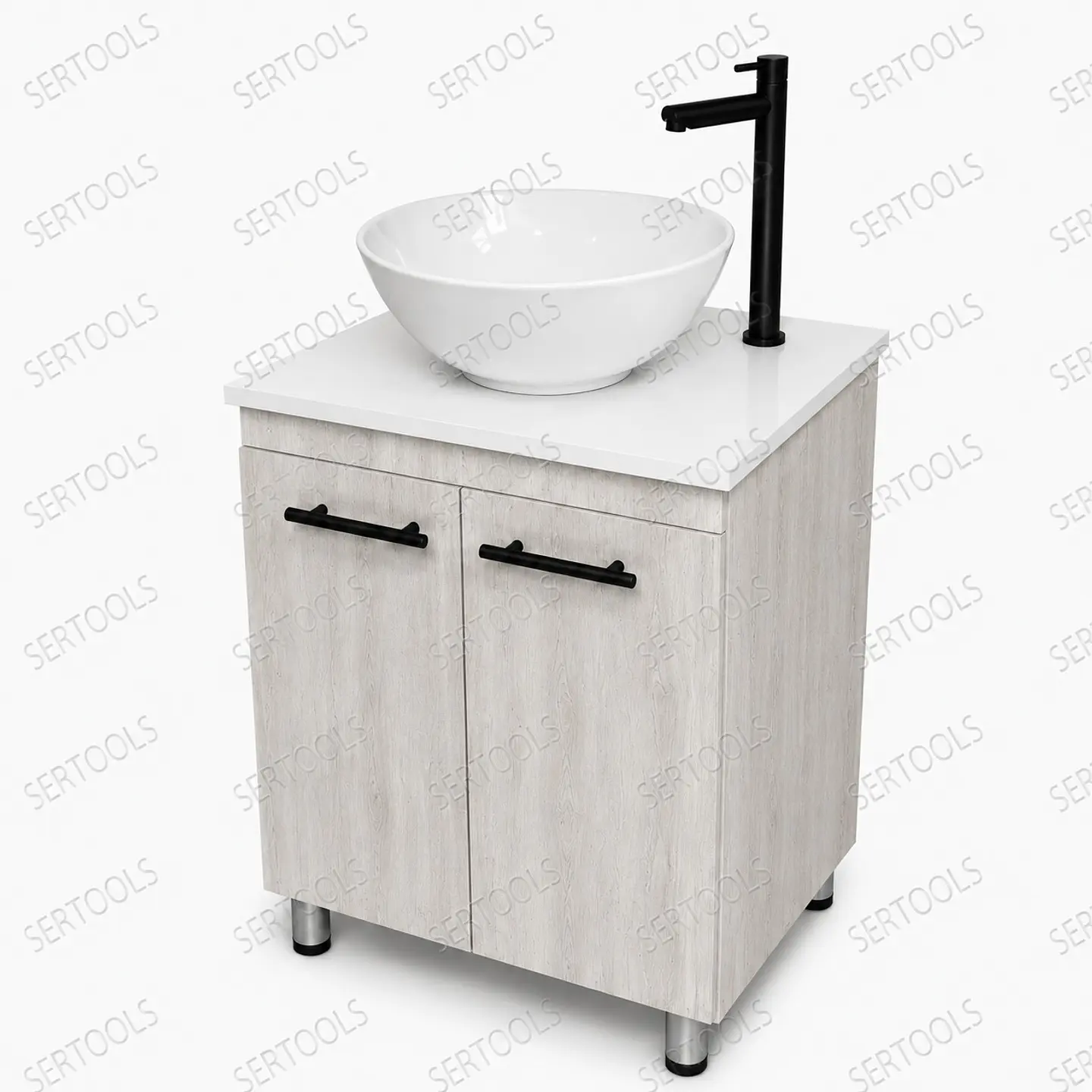 Mueble De Piso Telurian Placa Blanca Completo 1